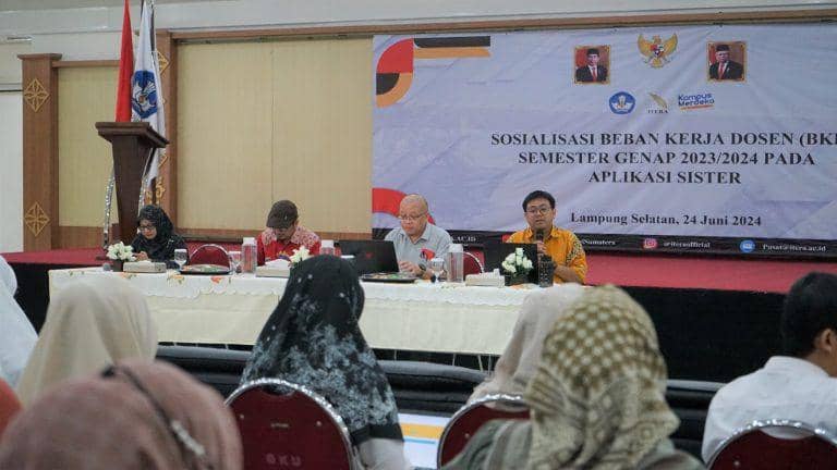 Sosialisasi Beban Kinerja Dosen Semester Genap Tahun 2023 – 2024 pada Aplikasi Sister di Aula Gedung Kuliah Umum 1 Itera (IDN Times/Istimewa)