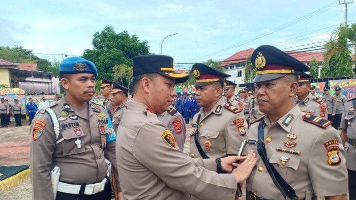 Proses serah terima jabatan di Polres Sinjai. (Dok. Istimewa)