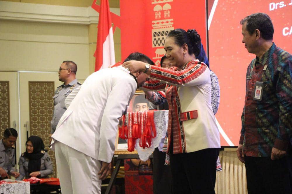 Peresmian Desa/Kelurahan Sadar Hukum Provinsi Lampung di Swiss-Belhotel Lampung, Selasa (25/6/2024). (Dok. Kanwil Kemenkumham Lampung).