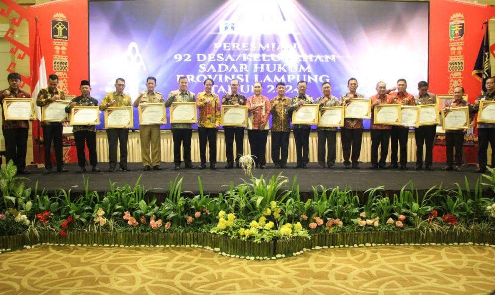 Desa dan Kelurahan di Lampung Sadar Hukum Baru 5 Persen