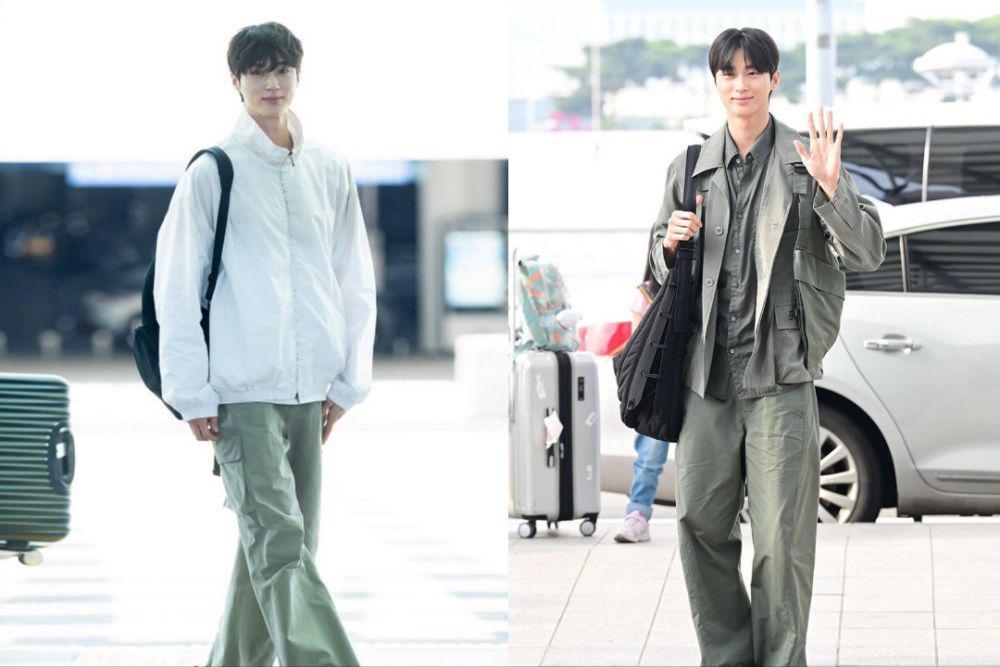 9 Gaya Airport Fashion Ala Byeon Woo Seok, Mudah di sontek!