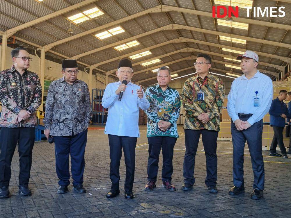 Wakil Presiden Ma'ruf Amin berkunjung ke perusahaan Jepang-Indonesia, Fronte Classic Indonesia di Pasuruan (IDN Times/Ilman Nafi'an)