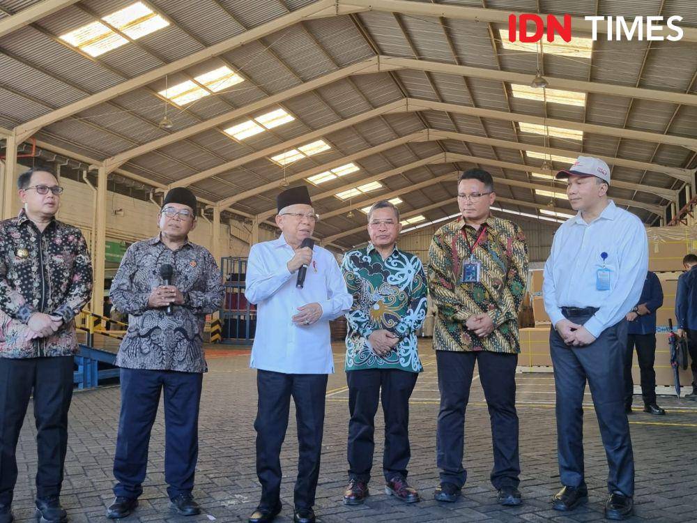 Wakil Presiden Ma'ruf Amin berkunjung ke perusahaan Jepang-Indonesia, Fronte Classic Indonesia di Pasuruan (IDN Times/Ilman Nafi'an)