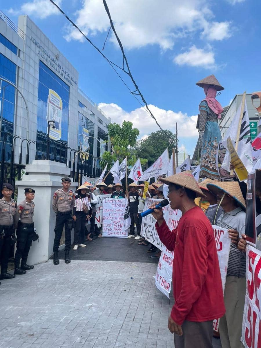 Tolak Penggusuran Lahan Garapan, Petani di Lampung Dilaporkan Polisi