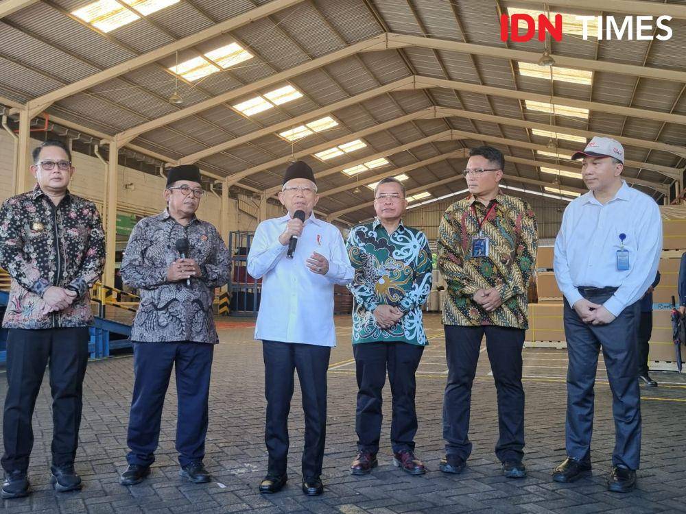 Wakil Presiden Ma'ruf Amin berkunjung ke perusahaan Jepang-Indonesia, Fronte Classic Indonesia di Pasuruan (IDN Times/Ilman Nafi'an)