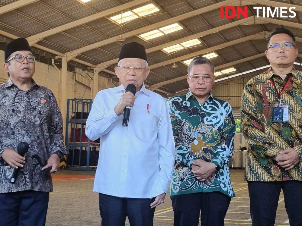 Wakil Presiden Ma'ruf Amin berkunjung ke perusahaan Jepang-Indonesia, Fronte Classic Indonesia di Pasuruan (IDN Times/Ilman Nafi'an)