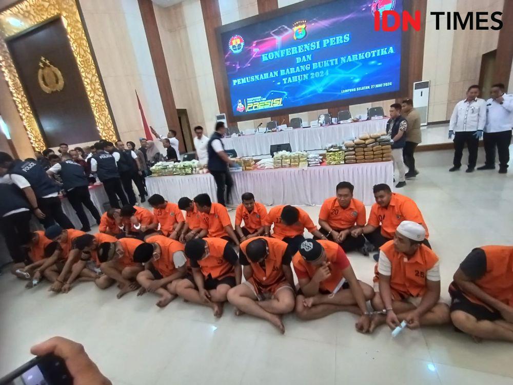 147 Kg Sabu Dimusnahkan Polda Lampung, Ada Jaringan Fredy Pratama