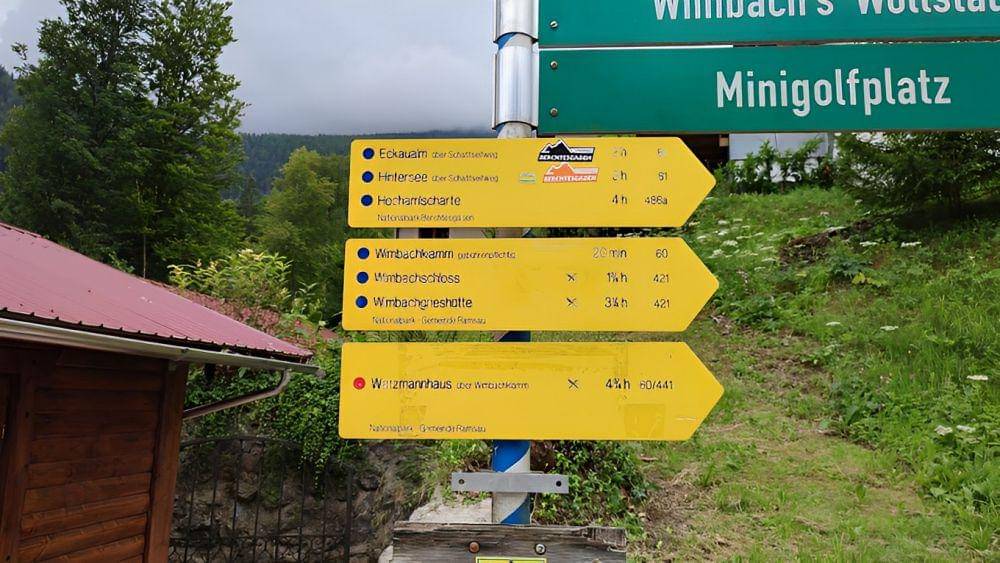 Potret papan petunjuk untuk ke Parkplatz Wimbachbrücke, Wimbachklamm (google.com/maps/Doc Peter)