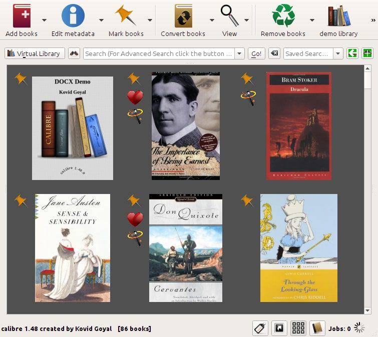 Aplikasi Calibre (calibre-ebook.com)