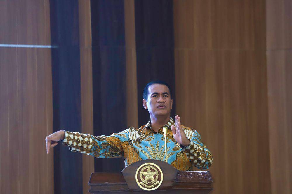 Menteri Pertanian, Andi Amran Sulaiman (Mentan Amran), menekankan pentingnya komitmen dari semua pihak, termasuk Polri sebagai institusi negara di bidang keamanan dan penegak hukum untuk ikut menjaga ketahanan pangan. (Dok. Kementan)