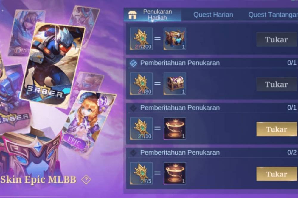 event Tantangan Skin Epic MLBB di Mobile Legends (dok. Moonton/Mobile Legends: Bang Bang)