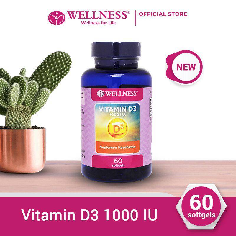 Rekomendasi suplemen vitamin D untuk rambut rontok (Shopee.com/Wellness Indonesia Official Shop)