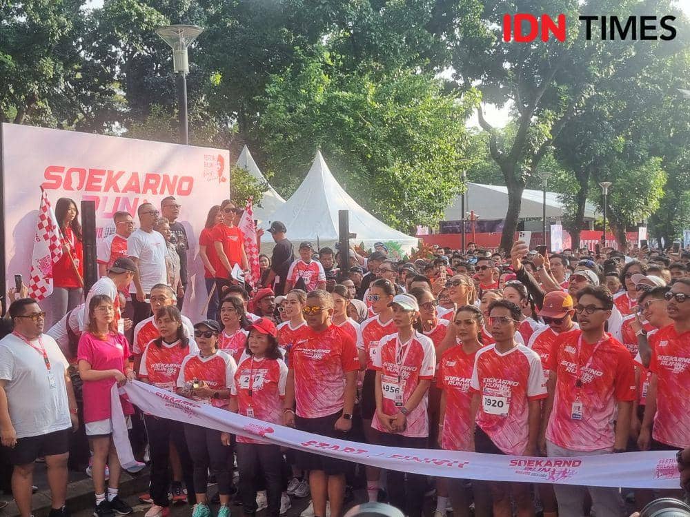 PDIP Gelar Soekarno RUN di GBK, Minggu (30/6/2024) (IDN Times/Ilman Nafi'an)