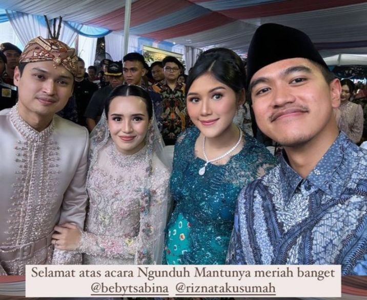7 Potret Erina Gudono dan Kaesang Hadiri Ngunduh Mantu Beby Tsabina