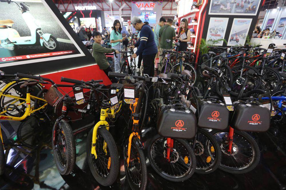 Banyak produk sepeda yang dijual dengan diskon dan promo di Jakarta Fair atau PRJ 2024 (dok. Jakarta Fair)
