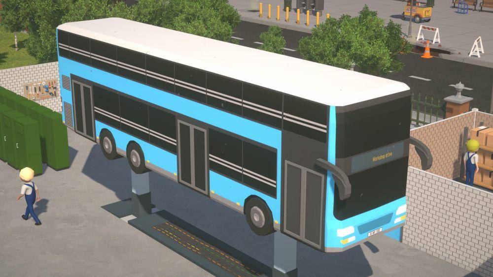 Sebuah bus menjalani perawatan dalam City Bus Manager. (dok. PeDePe GbR/City Bus Manager)