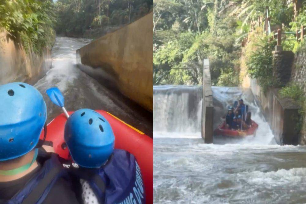 potret keluarga Chelsea Olivia rafting di Bali (instagram.com/chelseaolivia)