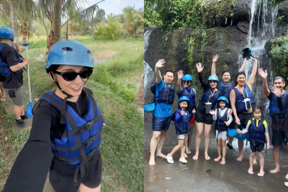 7 Momen Chelsea Olivia dan Keluarga Rafting di Bali, Nastusha Antusias