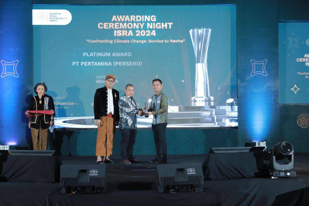 Pertamina Group berhasil memboyong 96 penghargaan dalam ajang Indonesia Social Responsibility Award (ISRA) 2024 yang diselenggarakan pada Kamis (27/6) di Solo, Jawa Tengah. (Dok. Pertamina)