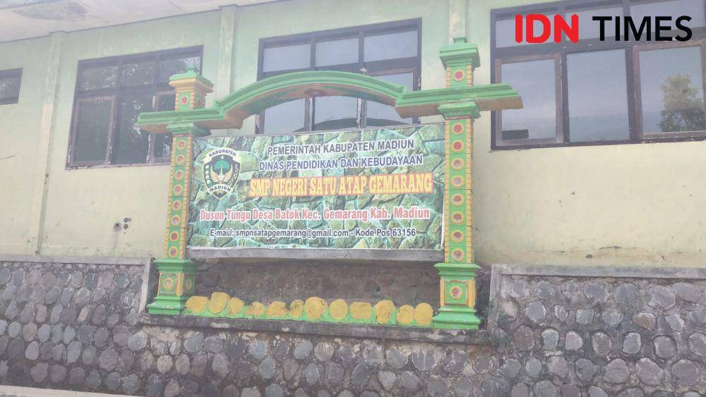 SMP Negeri Satu Atap Gemarang ini hanya mendapatkan 4 murid pada PPDB 2024 ini. IDN Times/ Riyanto.