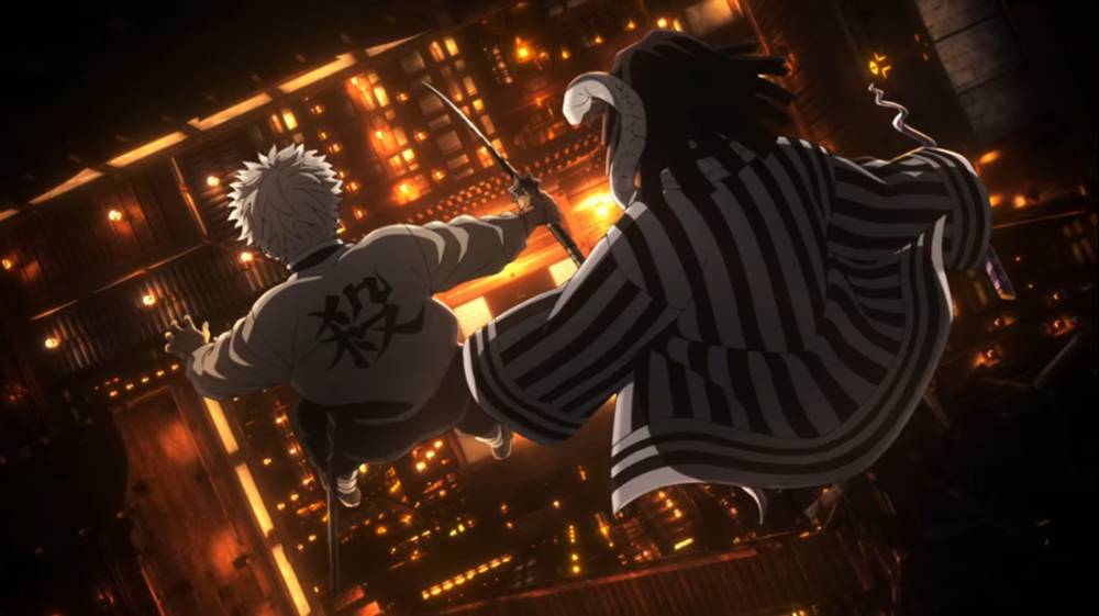 Sanemi dan Obanai memasuki Infinity Castle