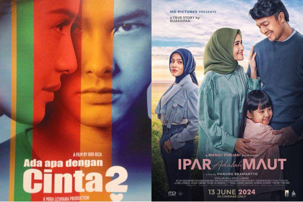 Filn terlaris sepanjang masa (dok. Miles Films / Ada Apa dengan Cinta? 2 | dok. MD Pictures / Ipar adalah Maut)