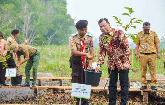 Taman Keanekaragaman Hayati di Area Rawa Kawasan Jakabaring Sport City (JSC) yang bakal jadi lokasi konservasi flora dan rekreasi di Palembang (Dok. Pertamina Kilang Plaju)
