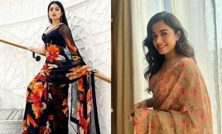 7 Pesona Rashmika Mandanna dalam Balutan Sari, Awas Jatuh Hati!
