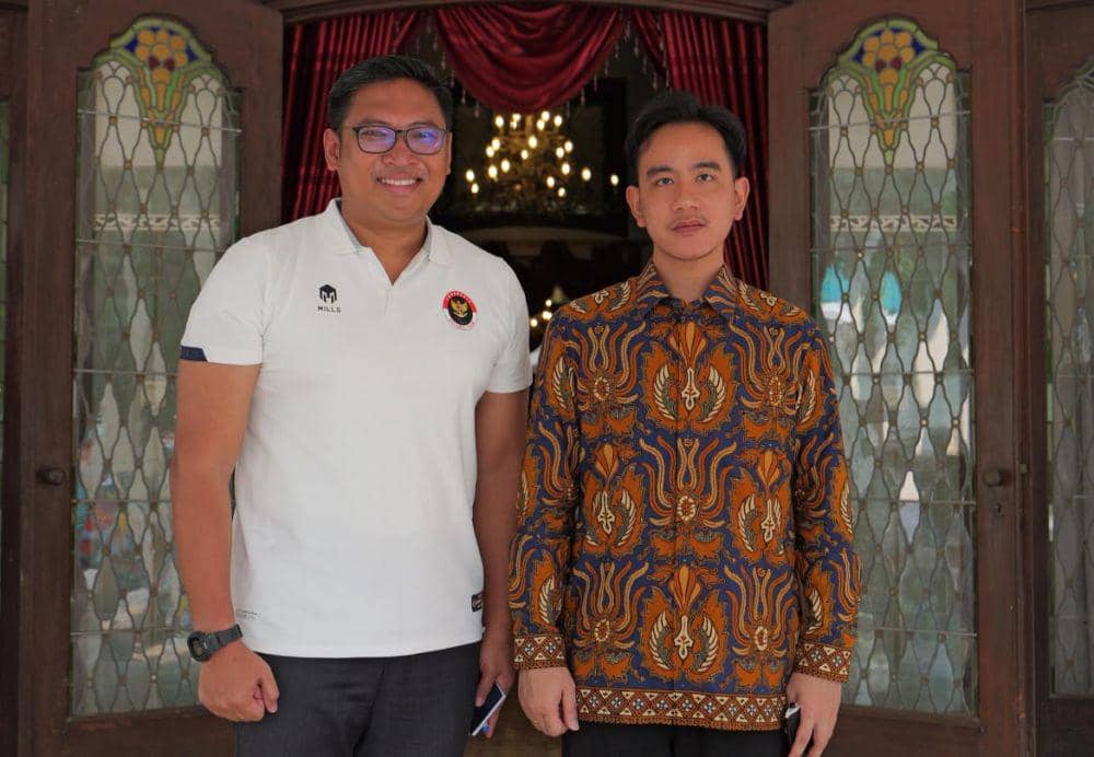Ketua Gerindra Jateng Sudaryono dan Walikota Solo Gibran Rakabuming Raka. (IDN Times/Dok Gerindra Jateng (