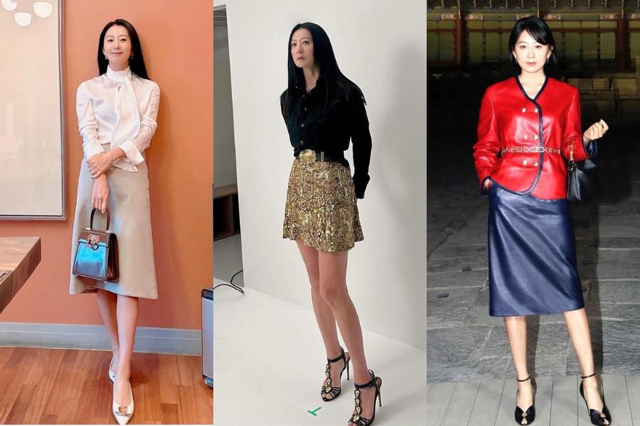 8 Gaya Outfit Kim Hee Ae, Pemeran Drakor The Whirlwind yang Awet Muda!