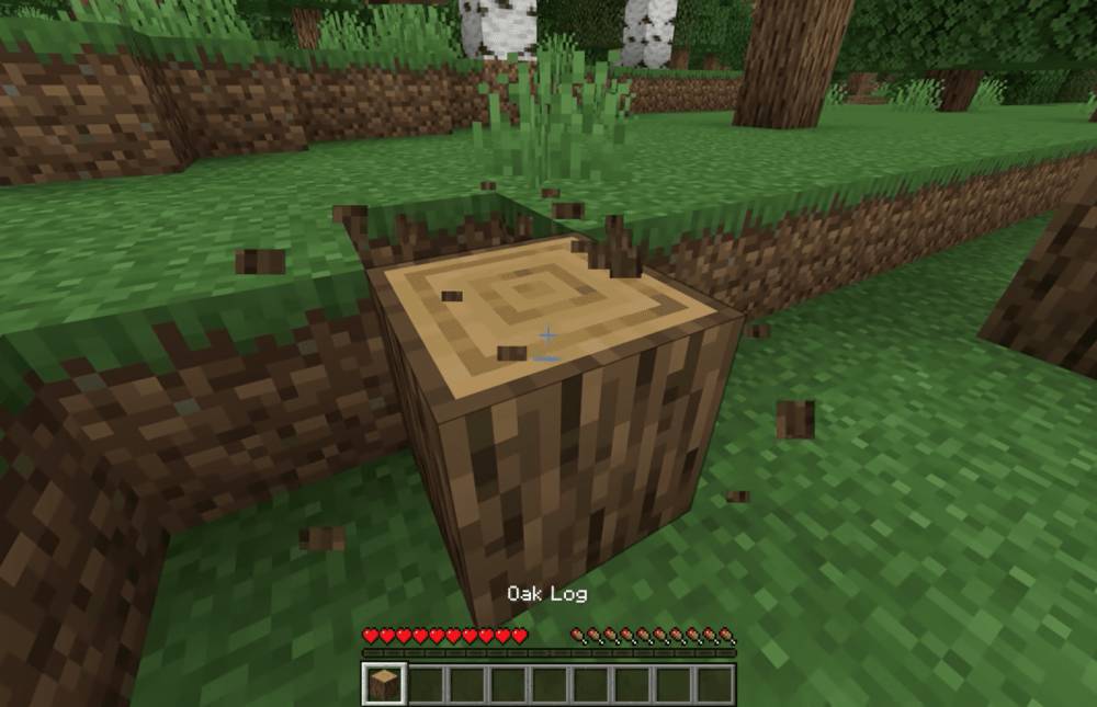 potret mengumpulkan kayu (dok. Mojang Studios/Minecraft)