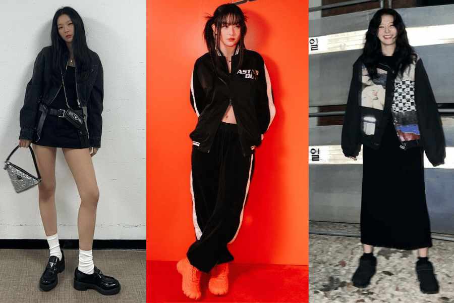 8 Ide Outfit Serba Hitam ala Seulgi Red Velvet, Modis anti Boring!
