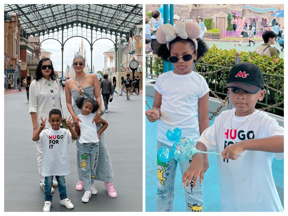 9 Potret Kimmy Jayanti dan Keluarga Liburan ke Tokyo Disneyland, Seru!