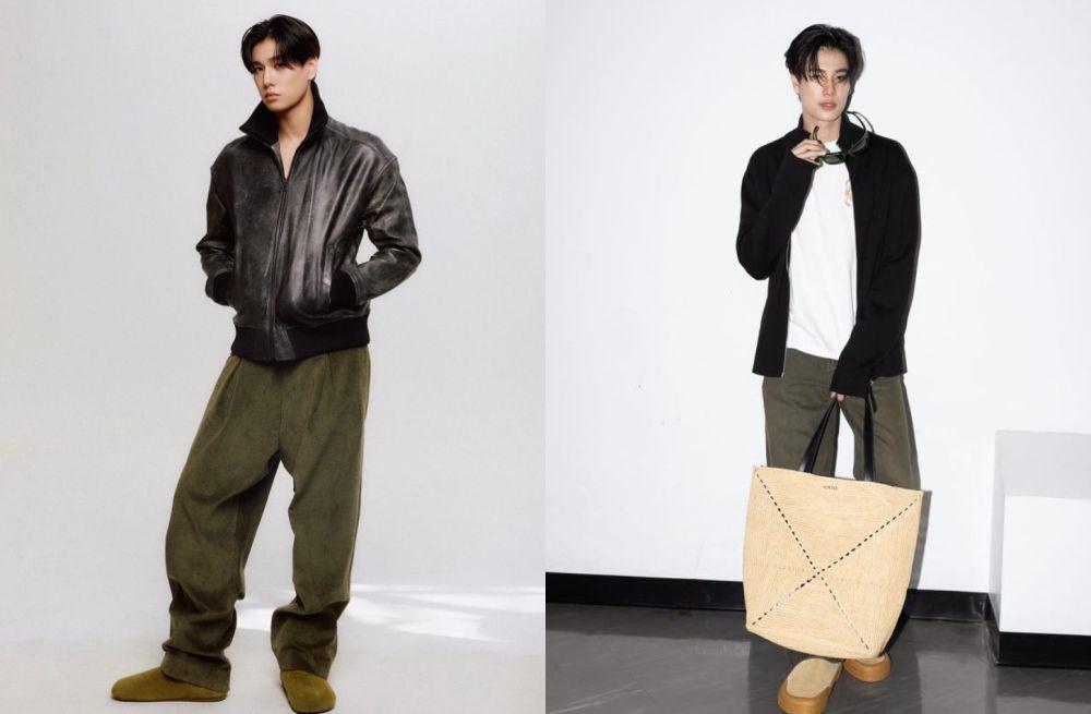 8 Potret Phuwin Tangsakyuen dalam Balutan Outfit Serba Merek LOEWE