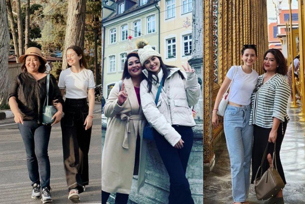 10 Adu Gaya Sarah Menzel Vs. Ibunda, Style Kasual yang Minimalis!