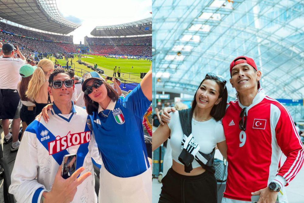 7 Momen Ganindra Bimo Nonton Euro di Jerman, Pakai Jersey Vintage