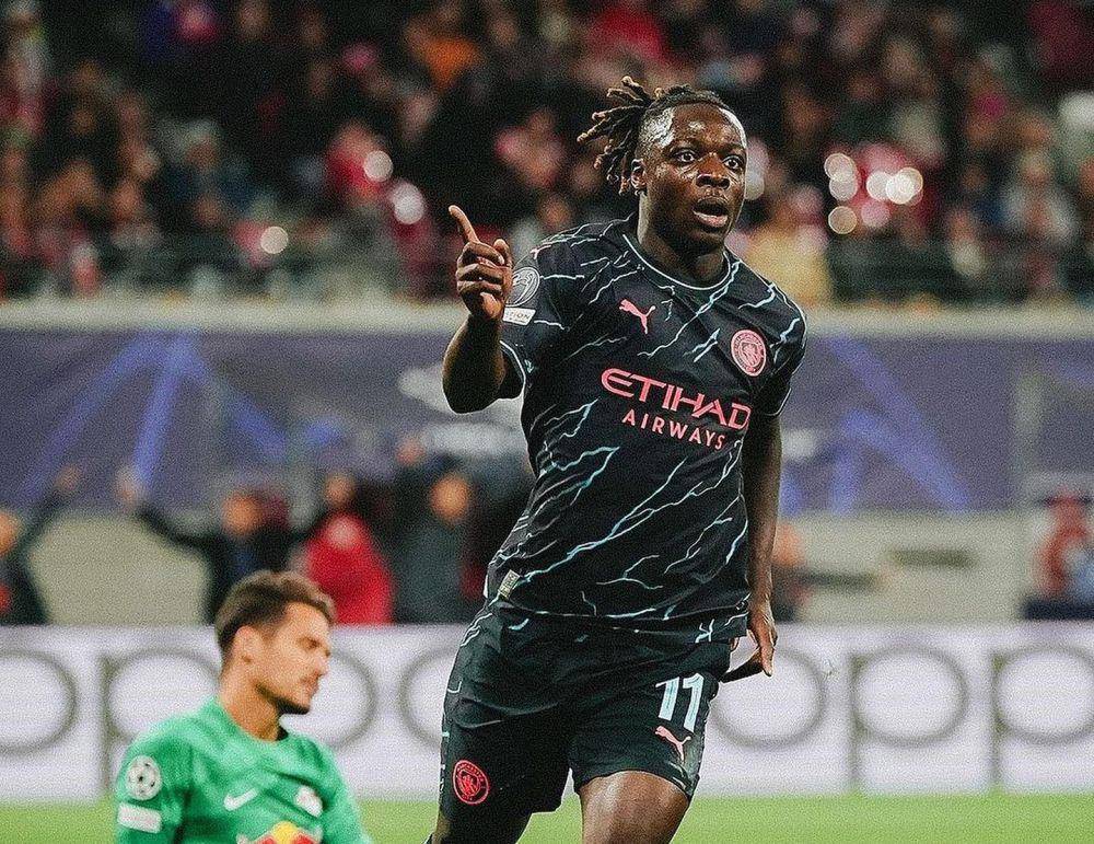 Jeremy Doku saat membela Manchester City. (instagram.com/jeremydoku)