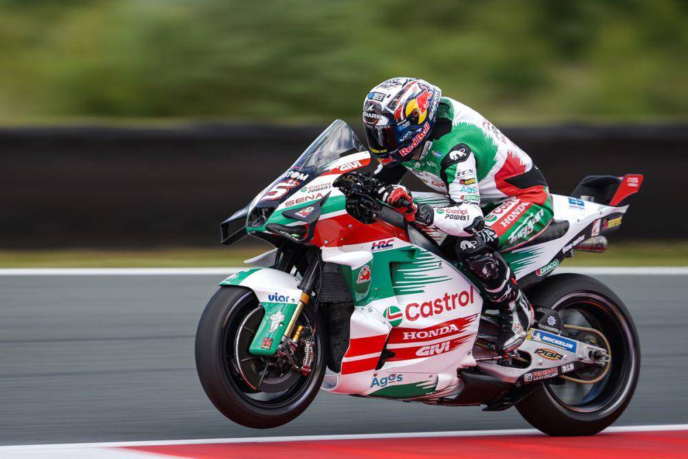 Johann Zarco saat menjalani sesi latihan di GP Belanda 2024. (x.com/lcr_team)