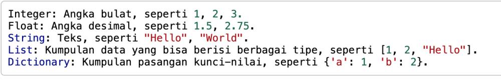 Tipe data dasar dalam bahasa pemrograman Python (cocalc.com/Reyvan Maulid)