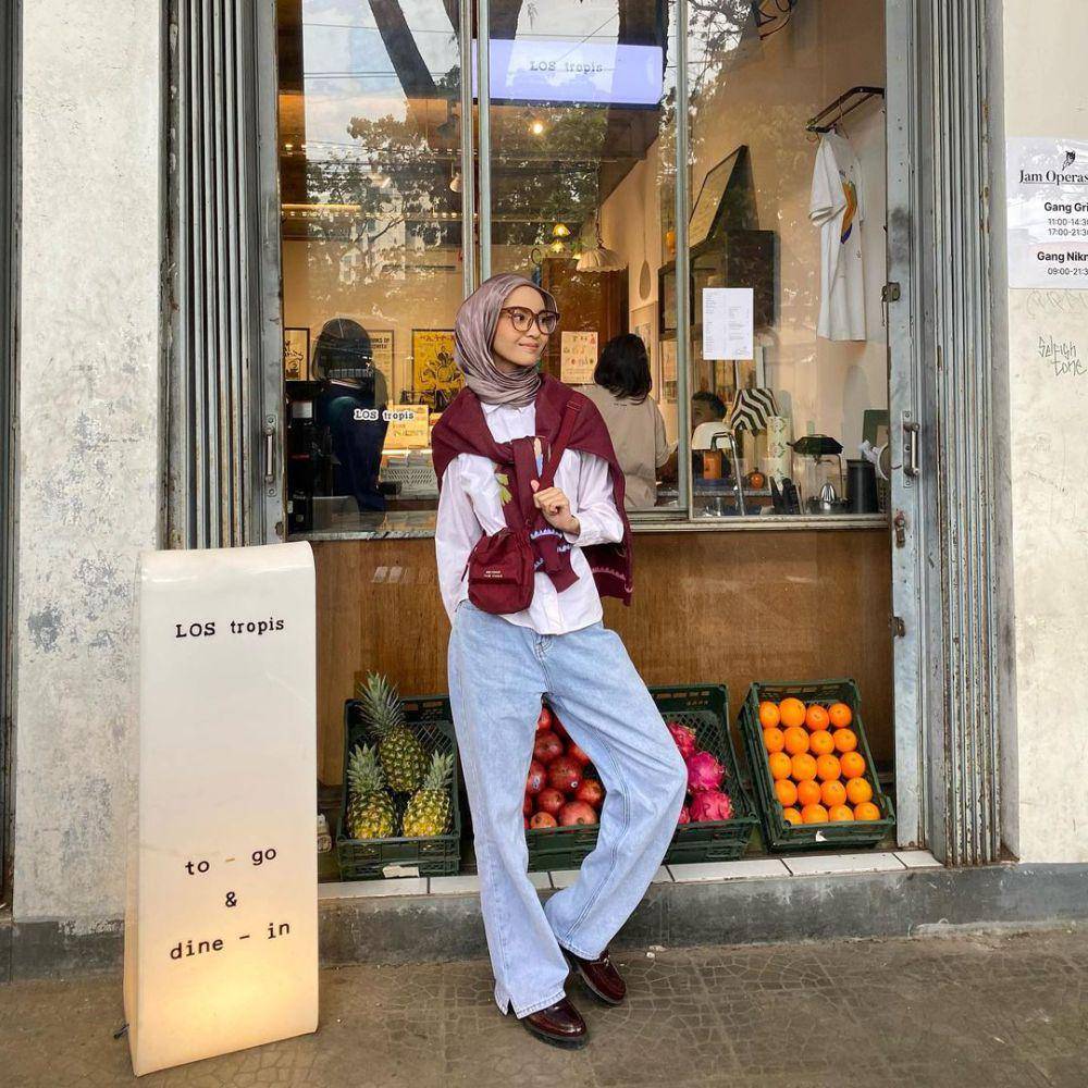 outfit merah Sadrina Octadelya (instagram.com/sadrinaoctadelya)