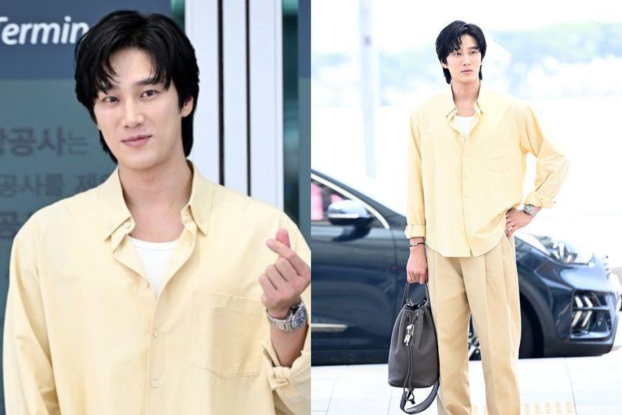 Cerah, 7 Potret Ahn Bo Hyun Berangkat ke Indonesia untuk Fan Meeting