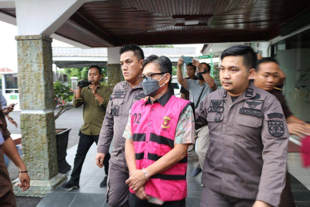 Penahanan tersangka dugaan korupsi di BPBD OKU tajun 2022 (Dok: istimewa)