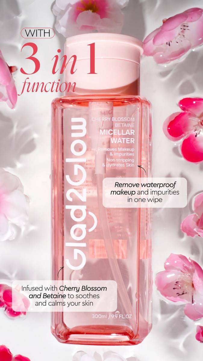 Glad2Glow cherry blossom betaine micellar water (instagram.com/glad2glow)
