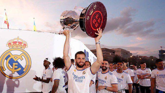 Nacho Fernandez membawa Real Madrid juara LaLiga 2021/2022. (x.com/nachofi1990)