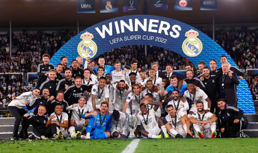 Nacho Fernandez membawa Real Madrid juara UEFA Super Cup 2022/2023. (x.com/nachofi1990)