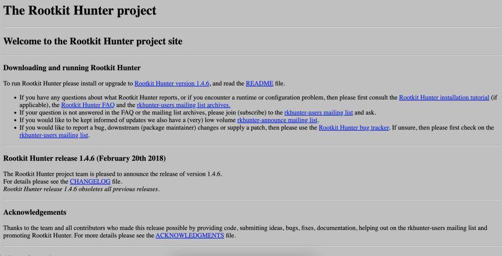 Rootkit Hunter (rkhunter.sourceforge.net)