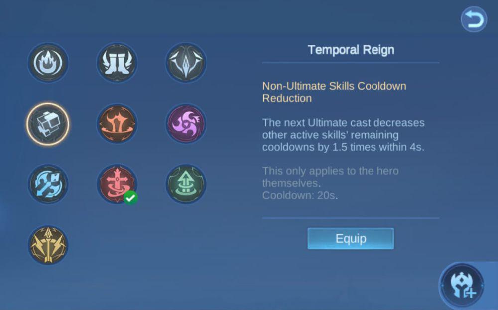 10 Hero MLBB yang Cocok Pakai Emblem Temporal Reign