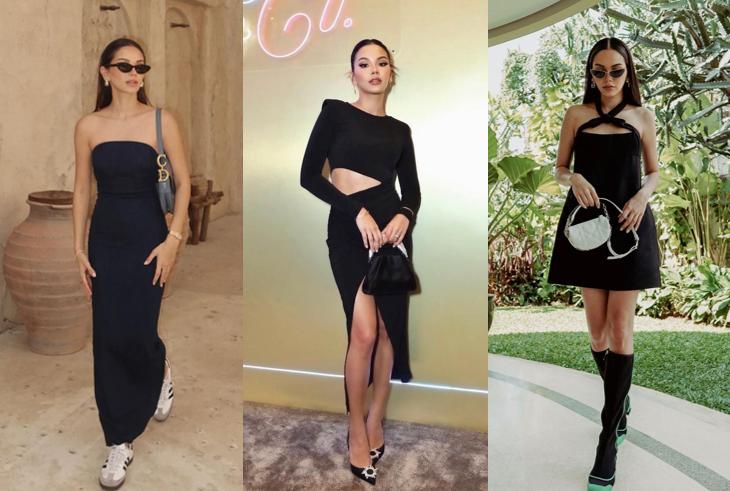 12 Gaya Fashion Alyssa Daguise dengan Dress Hitam, Tampil Menawan!