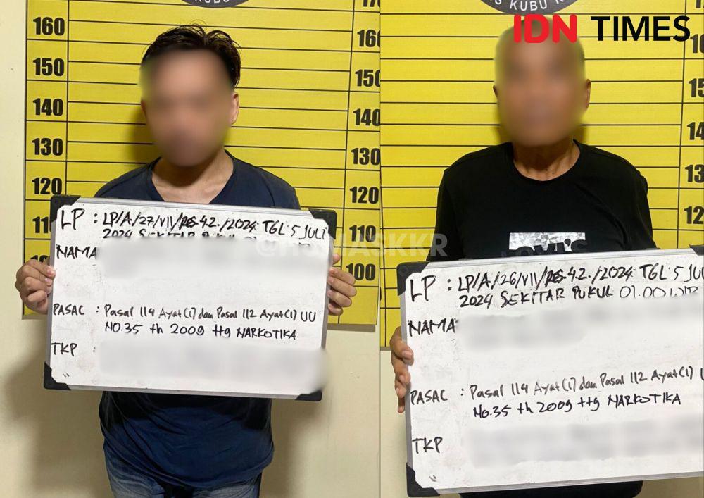 2 Pria di Kubu Raya Jadi Kurir Narkoba demi Judi Online