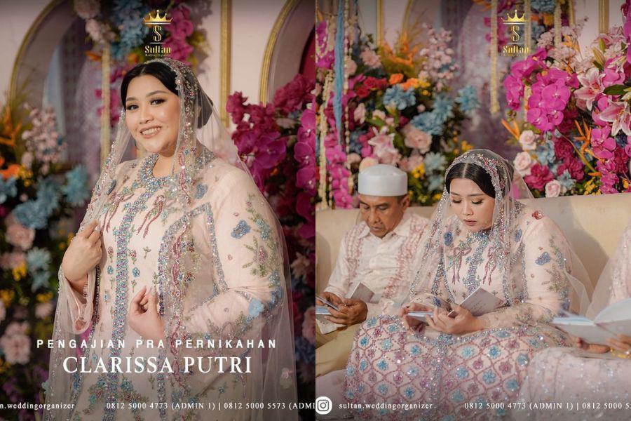 7 Gaya Busana Selebgram Clarissa Putri saat Pengajian, Serba Pink!